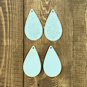 Ébauches de boucles d&#39;oreilles en acrylique à sublimation en forme de larme : Bijoux à faire soi-même (Lot de 2)