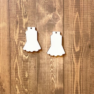Cheer Uniform Earring Blanks: Sublimation Hardboard, Set of 10