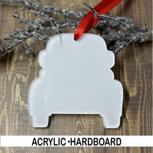 Truck Ornament Blank: MDF or Acrylic Sublimation Blank (3.5&quot;)