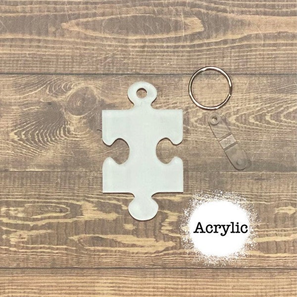 Puzzle Piece Blank Key Chain/ Acrylic/ Blank Key Chain/keychain sublimation blank/sublimation blank/key chain blanks/Sublimatable Acrylic