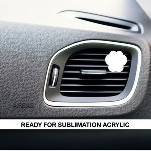 May include: White acrylic blank for sublimation, shaped like a paw print.  Ready for sublimation acrylic.