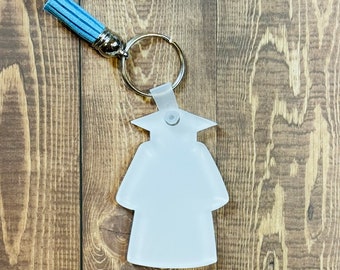 Grad Gown Blank Key Chain/ Acrylic/ Blank Key Chain/keychain sublimation blank/sublimation blank/blank/key chain blanks/Sublimatable Acrylic