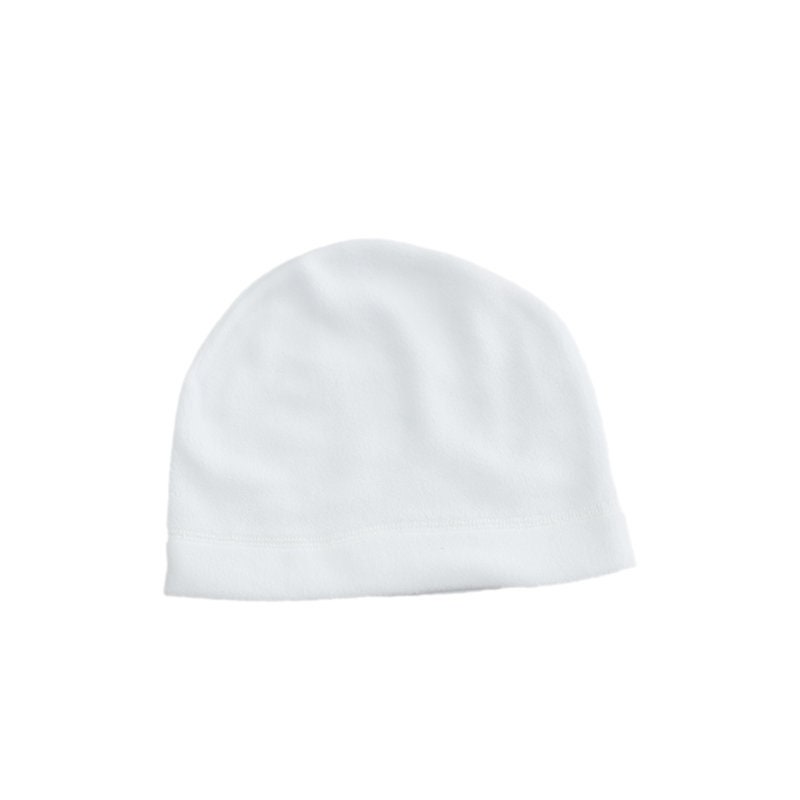 Chuarry 8 Pcs Beanie Cap Sublimation Blank DIY Blank Hats for Heat Transfer  White Polyester with White Inside Layer for Adult Youth Unisex,Double Side