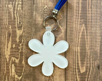 Blumen Acryl Schlüsselbund Rohling: Sublimation DIY Handwerk