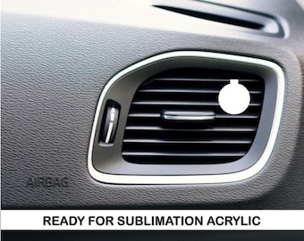 Sublimation Blank: Acrylic Car Vent Freshener Ornament