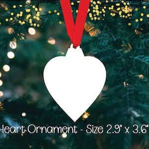 Sublimation ornament blanks | Heart ornament | Ornament for sublimating | Ornament blanks| Christmas Blanks | Heart Ornament | Heart
