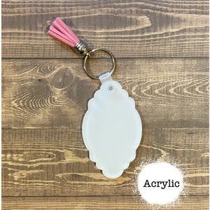 Oval Acrylic Sublimation Keychain Blank