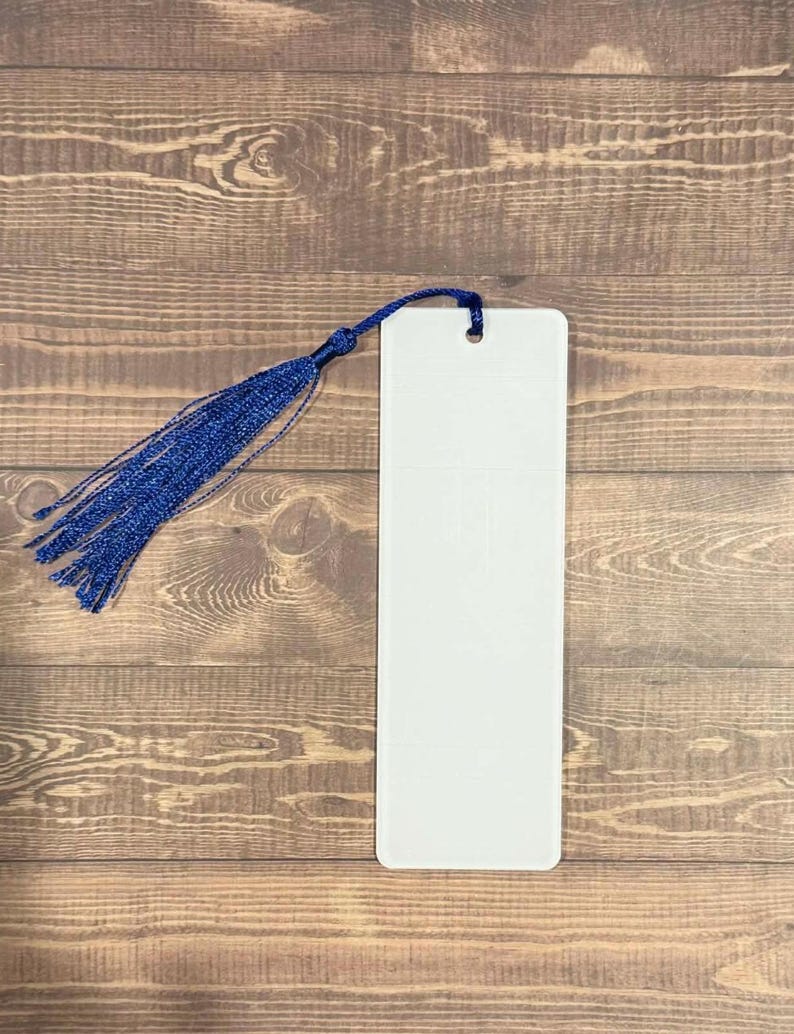 Marcadores de livros em acrílico sublimáveis | Marcadores de livros em branco para sublimação | Peças em acrílico cortadas a laser | Marcadores de livros em branco para sublimação (faça você mesmo) 2" x 6" x 1/8"