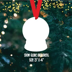 Snow Globe Sublimation Ornament Blank -Acrylic