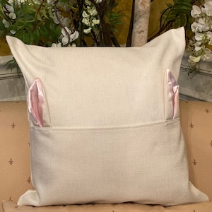 Sublimation Pocket pillow covers, sublimation pillowcase blanks,Linen pillow sublimation, pillow blanks, 16 x16 Pillow Case/Bunny Ears/Book