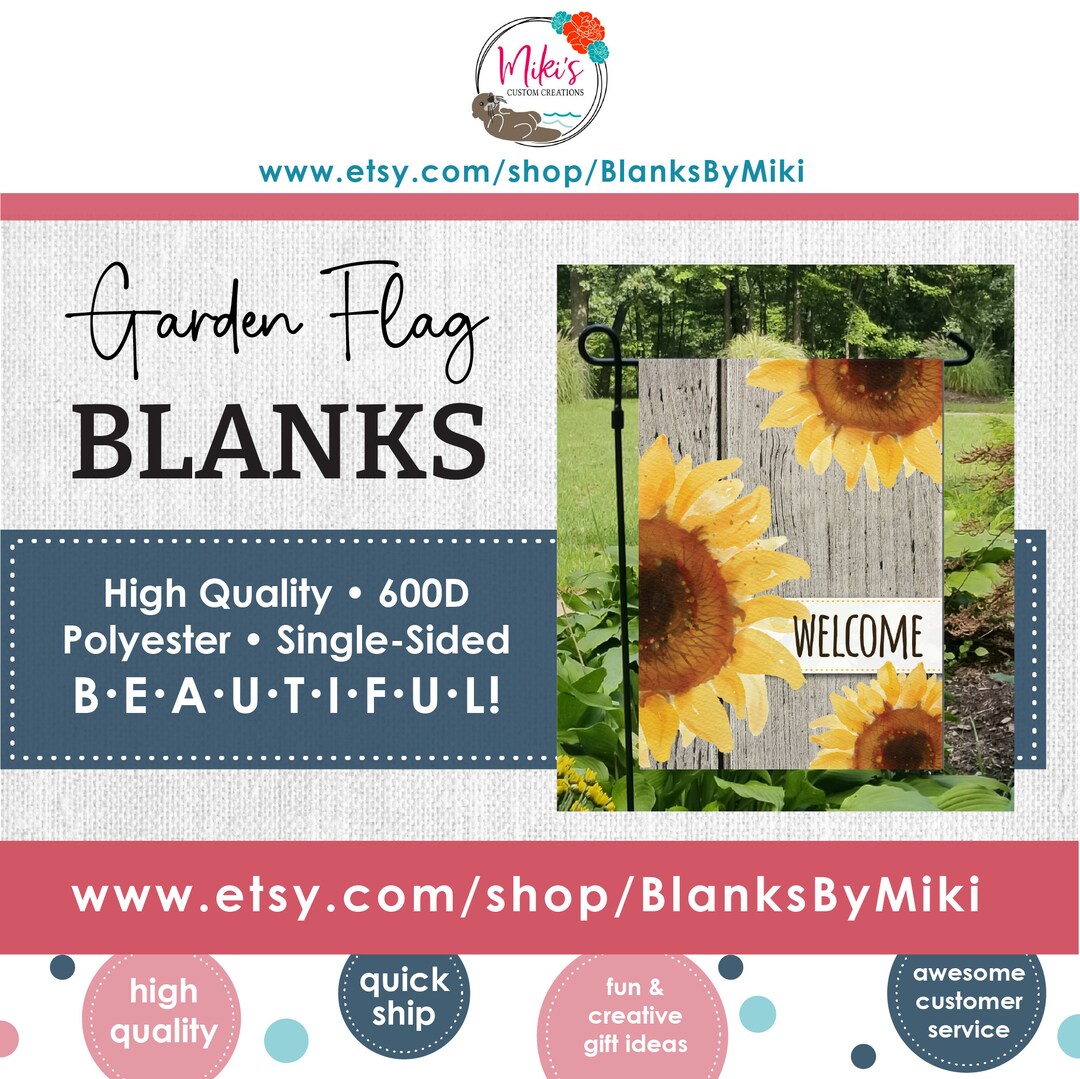 Sublimation Single Sided Garden Flag, Blank Garden Flag, Sublimation Blank, 12x18, White Garden