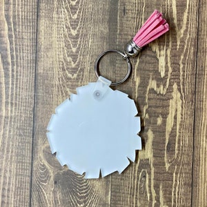 Pom Pom Blank Key Chain/ Acrylic/ Blank Key Chain/keychain sublimation blank/sublimation blank/blank/key chain blanks/Sublimatable Acrylic