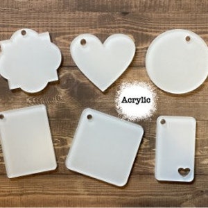 Acrylic Blank Key Chain Set/Acrylic/Blank Key Chain/keychain sublimation blank/sublimation blank/blank/key chain blanks/Sublimatable Acrylic