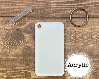 Rectangle Blank Key Chain/ Acrylic/ Blank Key Chain/keychain sublimation blank/sublimation blank/blank/key chain blanks/Sublimatable Acrylic
