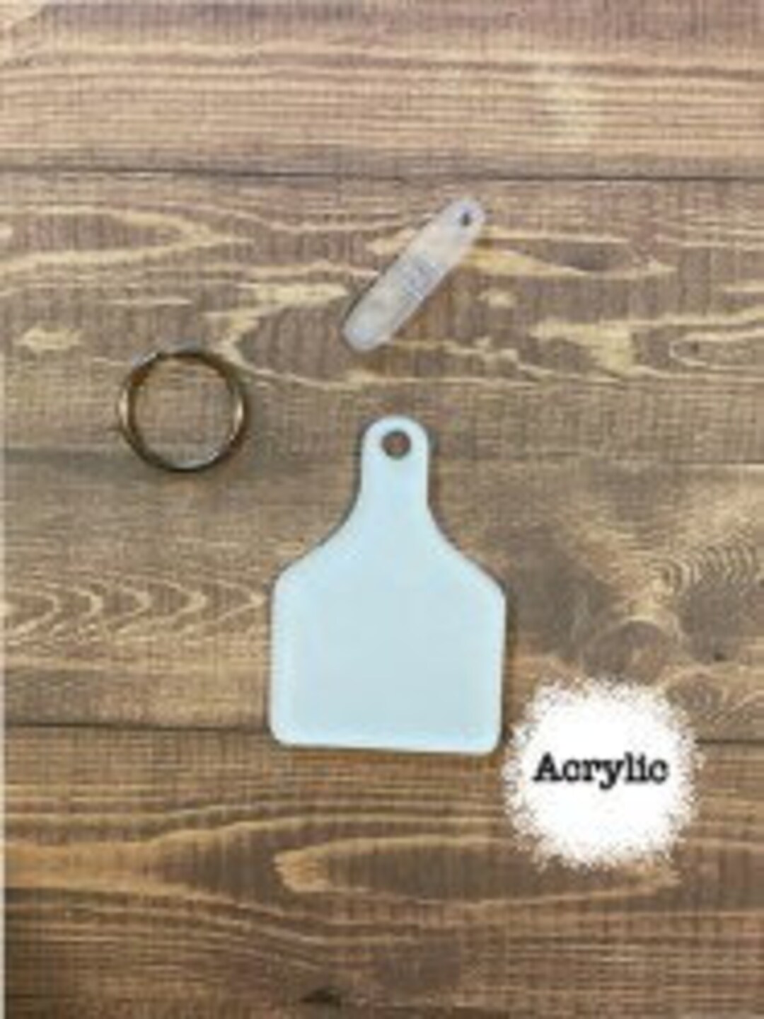 Cow Tag Blank Key Chain/acrylic/ Blank Key Chain/keychain Sublimation ...