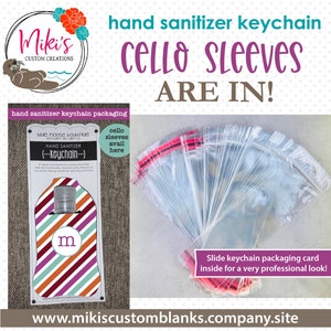 100 capas transparentes para violoncelo 3 1/4" x 8" (tamanho do chaveiro desinfetante para as mãos)