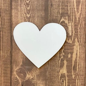 Heart Sublimation Blank: Hardboard Magnet, 3 inch, Set of 5