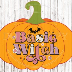 Halloween Tumbler Design: Basic Witch Pumpkin, 40oz PNG (Digital Download)