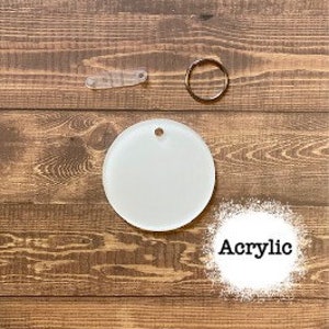 Circle Blank Key Chain/ Acrylic/ Blank Key Chain/keychain sublimation blank/sublimation blank/blank/key chain blanks/Sublimatable Acrylic