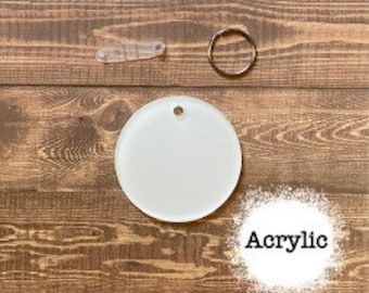 Circle Blank Key Chain/ Acrylic/ Blank Key Chain/keychain sublimation blank/sublimation blank/blank/key chain blanks/Sublimatable Acrylic
