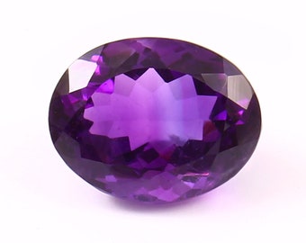 Faceted Purple Amethyst Loose Gemstone: African Jewelry Making Stone (14X11X7mm)