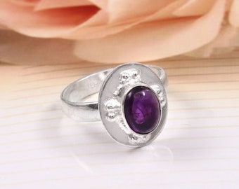 Amethyst Ring, Amethyst Silver Ring, Amethyst Ring, Amethyst Ring For Women, Valentines Day Gift