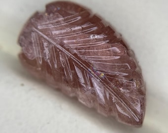 Tourmaline Leaf Shape Carved Loose Gemstone For Making Jewelry 17x9x7mm P2