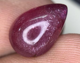 Natural Pink Tourmaline Cabochon: Oval Gemstone, Jewelry Making (13x8x5mm, 6 Ct)