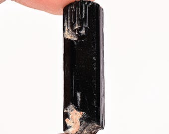 Natural Black Tourmaline Rough Gemstone: Jewelry Making (40X12X6 MM)