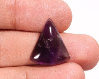 Trapiche Amethyst D Shape Cabochon: 24.90 Ct Loose Gemstone