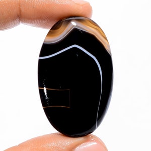 Botswana Agate Gemstone Oval Shape Cabochon Gemstone For Making Jewelry 52.5 Ct. 39X25X6 mm B-47
