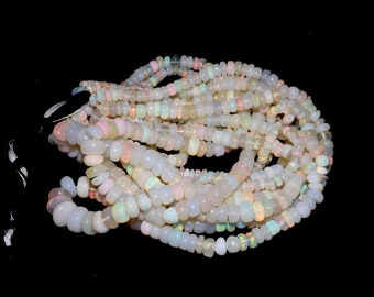 6 Strand 16 Inch 3mm 7mm AAA Natural Opal Beads Ethiopian opal Beads  AAA Fire Opal Beads Opal Roundel Beads Welo opal Beads Opal Beads
