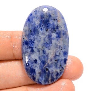 Sodalite Gemstone Oval Shape Cabochon Loose Gemstone For Making Jewelry 51.5 Ct. 40X24X5 mm B-106