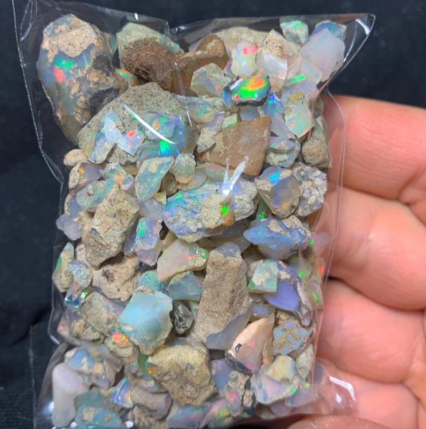 Opale Brute Welo 6,02 Carats D'Éthiopie - Naturelle, Multicolore, Prix Par Carat
