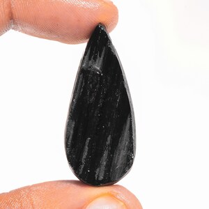 Black Tourmaline Druzy Gemstone, Natural Black Tourmaline Druzy Cabochon, Loose Gemstone For Jewelry Making Supply, Healing Gemstone Crystal