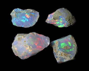 100 Pcs OPAL Raw Crystals - AA Grade, Large - Bulk Ethiopian Opal Rough Opal Raw Opal, Rough Opal Lot, Welo Opal, For Jewelry Making