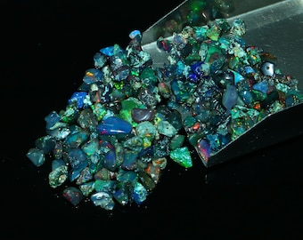 100 Pcs Welo Opal Rough: Ethiopian Multi Fire Opal