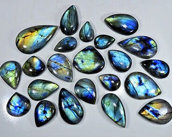 Cabochon Di Labradorite Multi Flash: Pietra Preziosa Rotonda Fatta A Mano (32 X 6,5 Mm) - Italia - Foto 4