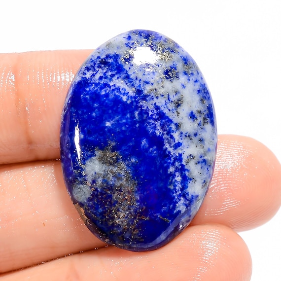 Natural Lapis Lazuli Cabochon: Oval Gemstone for Jewelry Making