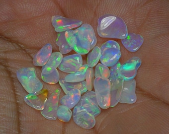 100 Ethiopian Welo Opal Rough Crystals: AAA Grade Loose Opal (3-7mm)