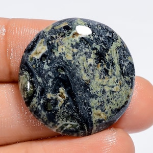Star Galaxy Jasper Cabochon: Round Gemstone for Jewelry Making (26X26X4mm, 29.5 Ct)