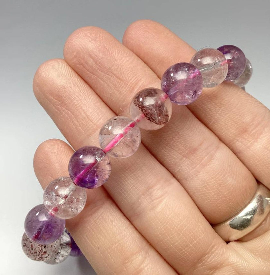 Super Seven Bracelet: 8MM Melody Stone, Amethyst Gemstone - Etsy