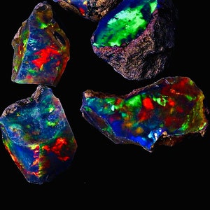 100 Pcs Black Opal , Welo Opal, Opal Crystal, Opal , Loose Opal Raw Rough