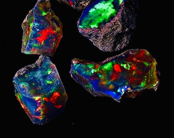 100 Pcs Black Opal , Welo Opal, Opal Crystal, Opal , Loose Opal Raw Rough