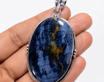 Pietersite Pendant: 925 Sterling Silver Gemstone Necklace