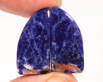 Immaculate Top Quality Natural Sodalite Fancy Shape Cabochon Loose Gemstone For Making Jewelry 25.65 Ct 25X13X5 MM SS-158