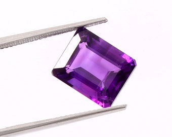 Faceted Purple Amethyst Loose Gemstone: African Jewelry Making (11X9X6mm)