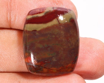 Natural Jasper Cabochon: Radiant Gemstone for Jewelry Making (26x21x7mm)