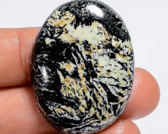 Natural Chrysocolla Cabochon: Oval Granite Gemstone, 71.5 ct