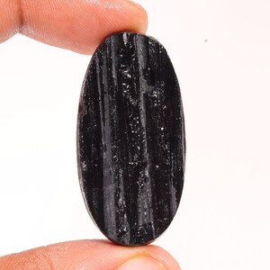 Black Tourmaline Druzy Gemstone, Natural Black Tourmaline Druzy Cabochon, Loose Gemstone For Jewelry Making Supply, Healing Gemstone Crystal